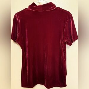 Women’s burgundy Crushed Velvet